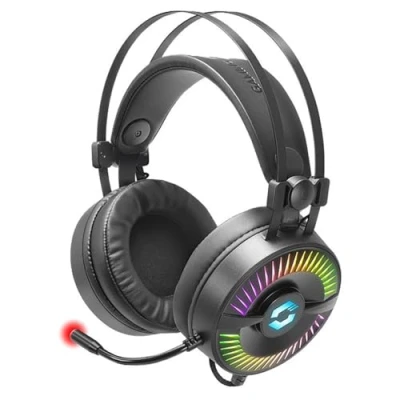 Imagen de SPEEDLINK Quyre RGB 7.1 Auriculares para Videojuegos con Sonido Envolvente (Sonido Personalizable, iluminación 16.7 Millones de Colores, 20 Hz 100 kHz), Color Negro