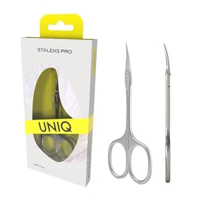 Imagen de STALEKS PRO Tijera profesional para cutículas. Acero Inoxidable. Bailarina UNIQ SQ 10/4
