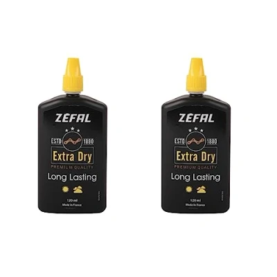 Imagen de ZEFAL Extra Dry Wax 2 x Cera Cadena Bicicleta Montaña e Bici Lubricante a Base de para Cadenas Limpieza óptima la transmisión 120 ml