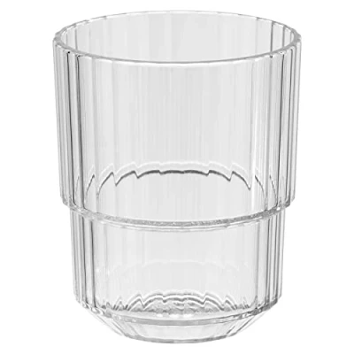 Imagen de APS 10560 Vaso para beber LINEA Plástico Tritan, 0,15 litros, sin BPA, apilable, inastillable, reutilizable y apto lavavajillas, 150 ml, cristalino