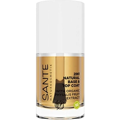 Imagen de SANTE Naturkosmetik 2 en 1 Natural Base &amp; Top Coat, sobre base, con extracto de fruta fitosanía, vegano, 10 ml