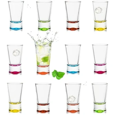 Imagen de PLATINUX Juego de 12 vasos chupito, 2,5 cl, tequila, vodka, cristal
