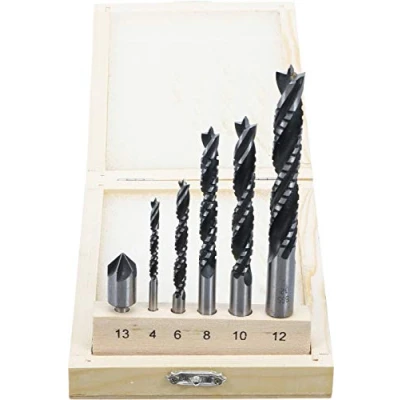 Imagen de BGS 50401 Juego de brocas y fresa para madera 4 12 mm 6 piezas