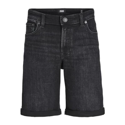 Imagen de Jack &amp; Jones Junior Relaxed FIT Shorts vaqueros para niños, Talla: 13a, Black denim