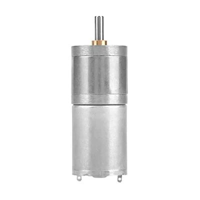 Imagen de motor de engranajes CC, metal baja velocidad 25 mm DC 12V 25GA 370 para bloqueo electrónico(12V 5RPM)