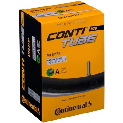 Imagen de CONTINENTAL Cámara MTB 27.5&#039;&#039;+ x 2.6 2.8 válvula Schrader (Gorda), 40 mm, Unisexo, Negro, 27,5+