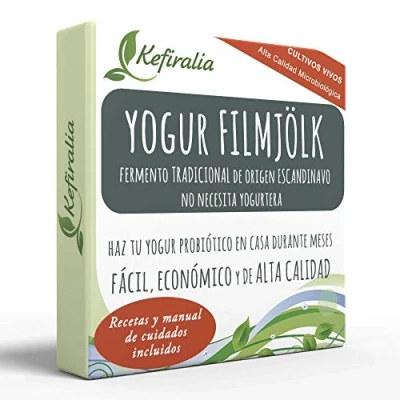 Imagen de Fermento de Yogur Filmjolk (Reusable forma ilimitada) + Instrucciones Recetas Ayuda y asesoramiento en español KEFIRALIA®
