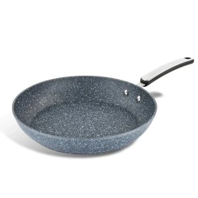 Imagen de Scoville Expert Neverstick+ Sartén antiadherente de aluminio larga duración, apta para todas las cocinas, lavavajillas, no tóxica, sin PFOA, gris