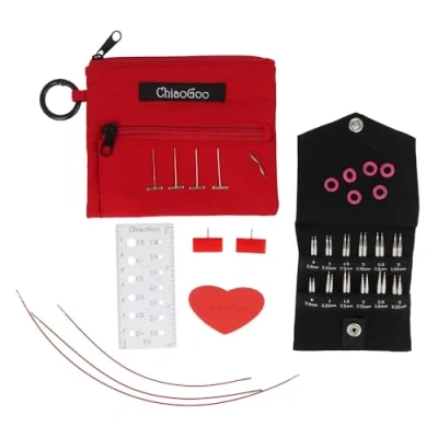 Imagen de ChiaoGoo Puntas Intercambiables Twist Red Lace Mini, Acero Inoxidable, 2 3,25 mm