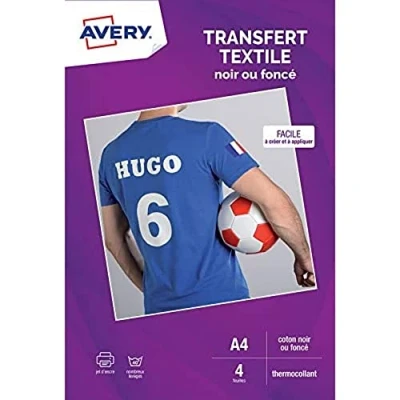 Imagen de Avery Zweckform C9406 5 Pegatinas para tejidos negros u oscuros (A4)