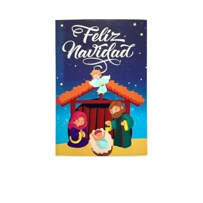 Imagen de Tarjeta Navidad nacimiento desplegable postal navideña con y reyes magos decoracion