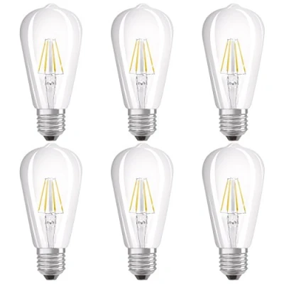 Imagen de Osram Retrofit Cl Edison Bombilla LED E27, 6 W, Blanco, 60W Ersatz,