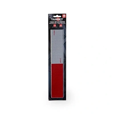 Imagen de TARGET Tiras Reflectantes 10 Uds 3 metros en de 30cm x 5cm Para Exterior Rojo/Blanco Resistente a la intemperie Columnas, Puertas, Remolques Máxima Visibilidad