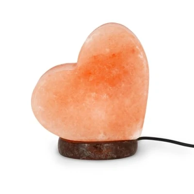 Imagen de Legami, Lámpara de sal, cromoterapia, forma corazón, efecto luminoso, luz blanca cálida, sal del Himalaya 100% natural, 11 x 12 7.5 cm
