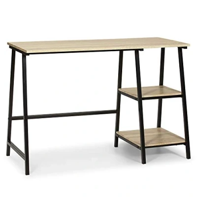 Imagen de VS Venta stock Mesa de Escritorio Lisboa, Ordenador, Estilo Industrial, 105 x 47 75 cm (Negro)