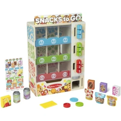 Imagen de Melissa &amp; Doug Juego de Máquina Expendedora Madera para Clasificar, Guardar y Seleccionar, Juguete Madera, Comida Niños Niñas a Partir 3 Años