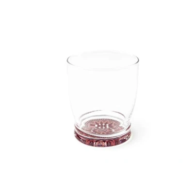 Imagen de Excelsa Mandala Rosso Juego de 6 Vasos Agua con Fondo Decorado, Vidrio, Rojo