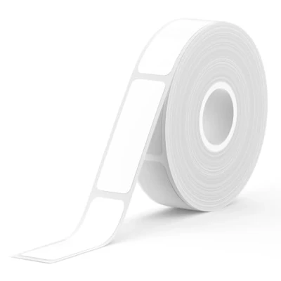 Imagen de SUPVAN E10 Etiquetas Autoadhesivas, térmicas para el hogar, la oficina y escuela, compatibles con las etiquetadoras E10/E16，12 mm*40 mm, 170 Unidades/Rollo (Blanco)