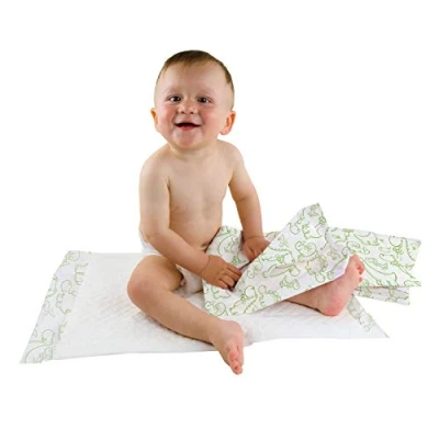 Imagen de Cambiadores desechables Teqler: indispensables para el cambio de pañales durante salidas o viajes, con diferentes estampados infantiles, higiénicos y extra absorbentes 40 x 60 cm (caja 50 uds.)