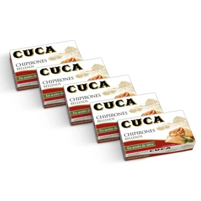 Imagen de Cuca Chipirones rellenos en aceite de oliva, 1 pack 5 latas 115gr