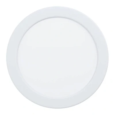 Imagen de Eglo Fueva 6 foco LED empotrable redondo para baño, lámpara de baño plástico en blanco, plano, color luz blanco cálido y frío, IP44, diámetro 16,6 cm