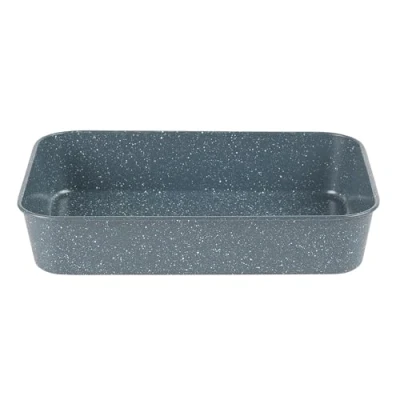 Imagen de Russell Hobbs RH01832EU Fuente para horno profunda de la colección Nightfall Stone, bandeja antiadherente, libre pfoa, acero al carbono, 40 cm, chapa negra, esmaltada, mármol azul