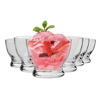 Imagen de Set de 6 copas helado KROSNO 290 ml Copa postre Colección Pure Ideal para casa, restaurantes y fiestas Apto lavavajillas