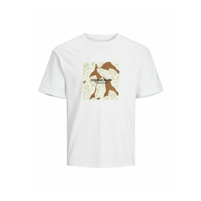 Imagen de Jack &amp; Jones Jorsequoia TEE CREW NECK Camiseta estampada, Hombre, Talla: Small, Bright white