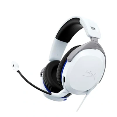 Imagen de HyperX Cloud Stinger 2, Cascos gaming para Playstation, Drivers de 50 mm y Audio Envolvente, Giro 90º, 3.5 mm, Micrófono Plegable con cancelación ruido Blanco