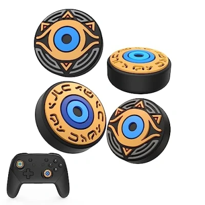 Imagen de IINE Joycon tapas de agarre para el pulgar, cubierta joystick con temática juego compatible Nintendo Switch/OLED/Switch Lite, silicona Switch Joy Cons (para