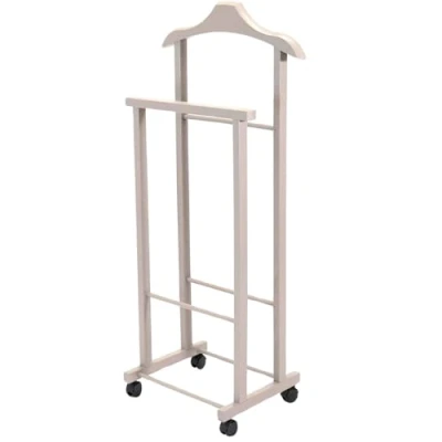Imagen de Tomaino Galán de noche dormitorio madera haya Perchero vestidor con ruedas Ambrogio (pardo)