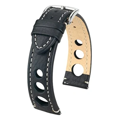 Imagen de HIRSCH Correa de reloj unisex, fabricada en becerro búfalo, modelo Rally, 22 mm