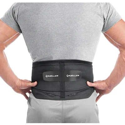 Imagen de MUELLER 255 Faja lumbar con almohadilla extraíble unisex Adulto, negro, talla única