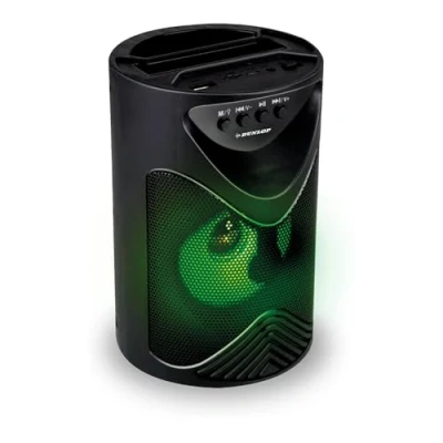 Imagen de DUNLOP Altavoz portátil 10W Bluetooth luz LED Negro