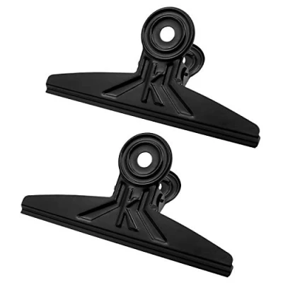 Imagen de Coideal Clips de bulldog extragrandes, 2 abrazaderas 20 cm largo para carpeta toro XL oficina (negro, 7 7/8 pulgadas)