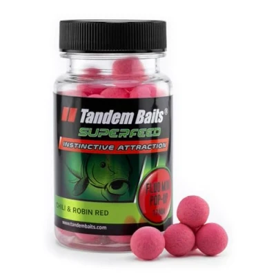 Imagen de Tandem Baits SuperFeed Diffusion Mini Fluo Pop Up Chili &amp; Robin Red Carp Carpas de Pesca sin Esfuerzo Cebo para Peces Grandes Accesorios Profesionales 12 mm 30 g