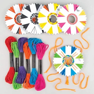 Imagen de Baker Ross Make Your Own Braided Friendship Bracelets Pulseras, Espuma, Colores Variados, 9,5 cm, 4 Pack