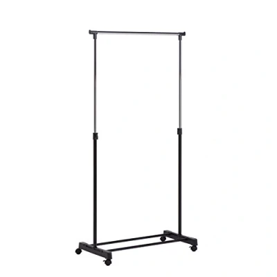Imagen de Honey Can Do Perchero con Ruedas, Altura Ajustable, Acero Inoxidable, Cromado, 6x15.24x86.36 cm