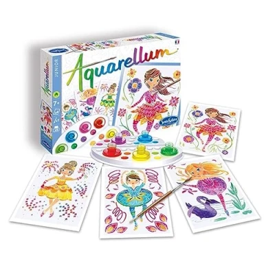 Imagen de Sentosphere Aquarellum Junior Pintura para niños, Bailarinas, Manualidades, Kit Creativo, DIY, Multicolor, Juego de 12 Piezas 3906509