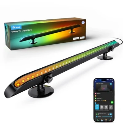 Imagen de Govee Barra de Luz para TV, LED RGBIC 31 Pulgadas con Múltiples Opciones Colocación, Retroiluminación TV 55 70 Pulgadas, Barras Decoración Navideña, 1 Paquete