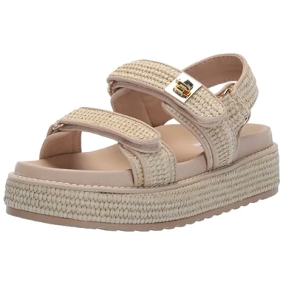 Imagen de Steve Madden Sandalias Bigmona para mujer, Rafia natural., 38 EU