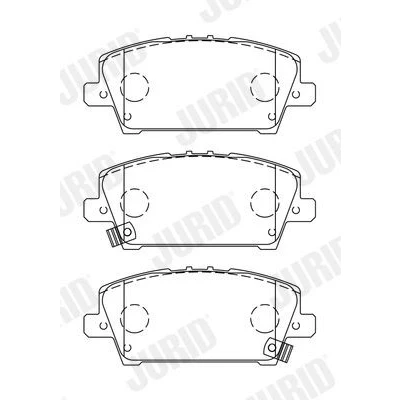 Imagen de JURID 572579J Juego de pastillas freno con avisador acústico desgaste accesorios HONDA: CIVIC 8 Hatchback, 9,