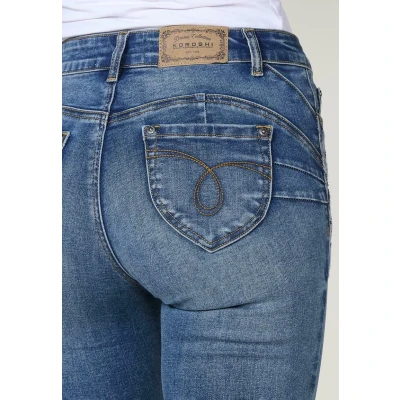 Imagen de Koroshi Regular Doble PUSH UP Vaqueros slim fit, Mujer, Talla: 44, Dark blue