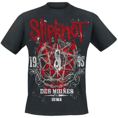 Imagen de Slipknot Iowa Star Hombre Camiseta Negro XXL, 100% algodón, Regular