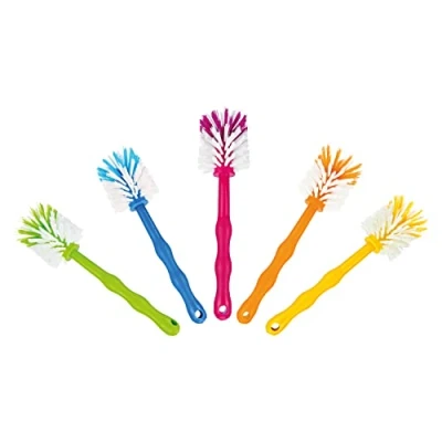 Imagen de Cepillo Lavaplatos para el Recipiente de Mezcla, Robusto Limpiar Thermomix, Lavar con cerdas delicadas Nylon Que se Puede Colgar, Set 5, Verde/Rosado/Amarillo/Naranja/Azul
