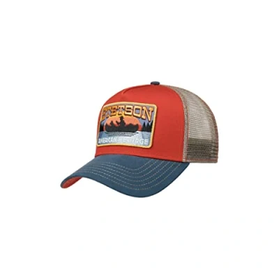 Imagen de Stetson Gorra Canoe Trucker Hombre Camionero de béisbol Malla Snapback, con Visera, Visera Verano/Invierno Talla única Azul Rojo