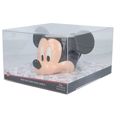 Imagen de Taza de cerámica con forma en 3D 360 ml cabeza Mickey Mouse caja regalo