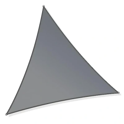 Imagen de Toboli Toldo Triangular 3x3x3 m Vela de Sombra protección UV 30+ para jardín, terraza y balcón