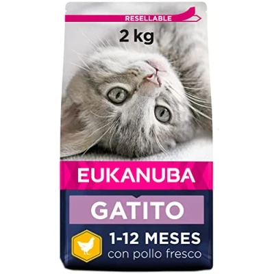 Imagen de Eukanuba Alimento seco para gatitos en crecimiento, rica pollo fresco, 2 kg