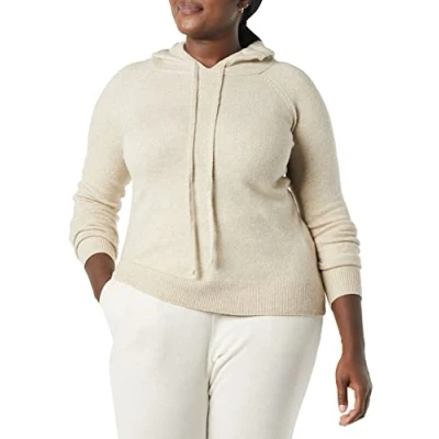 Imagen de Amazon Essentials Jersey con Capucha de Tacto Suave Mujer, Beige, L